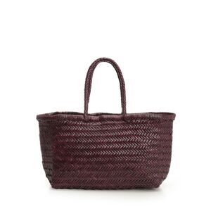 Dragon Diffusion Women Large  Woven Leather Basket
